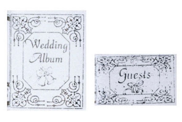 NEW CREATIONS - 1" Scale Dollhouse Miniature - Wedding Book Set 1 Piece (NI220)