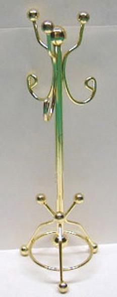 NEW CREATIONS - 1" Scale Dollhouse Miniature - Brass Coat Rack (RA0117)