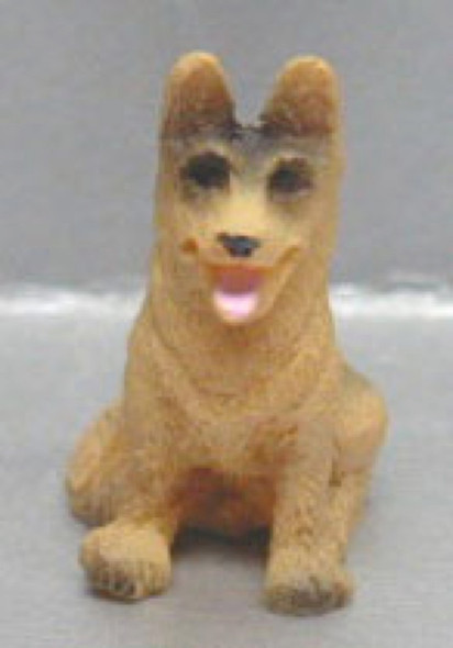 NEW CREATIONS - 1" Scale Dollhouse Miniature - German Shepard Puppy - Sitting (RA0185)