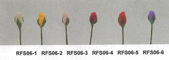 NEW CREATIONS - 1" Scale Dollhouse Miniature - Rosebud Stems White Set Of 12 (RFS06-1)