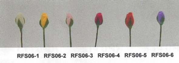 NEW CREATIONS - 1" Scale Dollhouse Miniature - Rosebud Stems Set Of 12 Rose (RFS06-4)