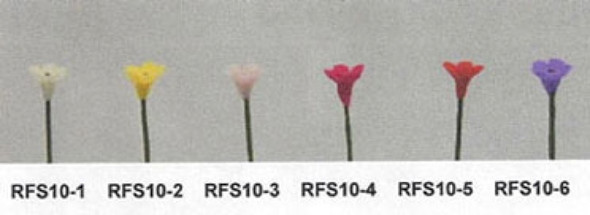 NEW CREATIONS - 1" Scale Dollhouse Miniature - Wild Flowers Stems Set Of 12 White (RFS10-1)