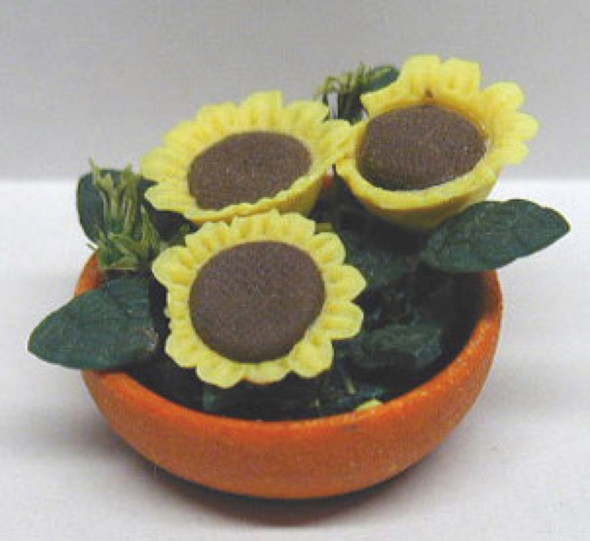 NEW CREATIONS - 1" Scale Dollhouse Miniature - Sun Flower Centerpiece (RP0183)
