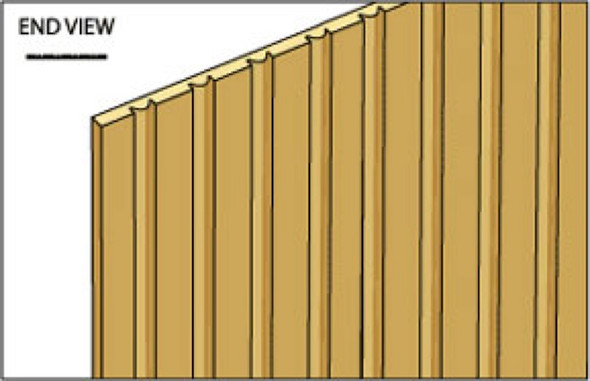 NORTHEASTERN SCALE LUMBER - 1" Scale Dollhouse Miniature - Sih-4 Bead & Board Hollow (386)