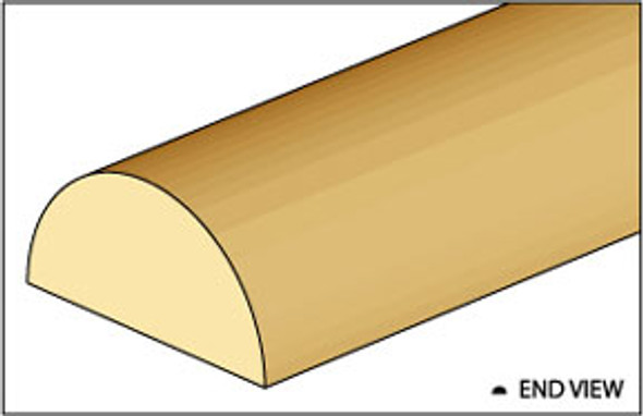 NORTHEASTERN SCALE LUMBER - (basswood) 5/64 Half Round (NE492)