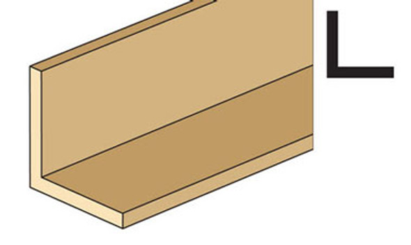 NORTHEASTERN SCALE LUMBER - (basswood) 1/8 Angle (NE504)