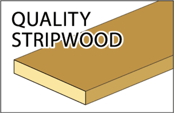 NORTHEASTERN SCALE LUMBER - Basswood Stripwood 1/8 X 3/4, 10PK (70240) 760975702407