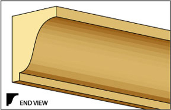 NORTHEASTERN SCALE LUMBER - 1 Inch Scale Dollhouse Miniature - (basswood) Coa-10 Crown Cornice (NE948)