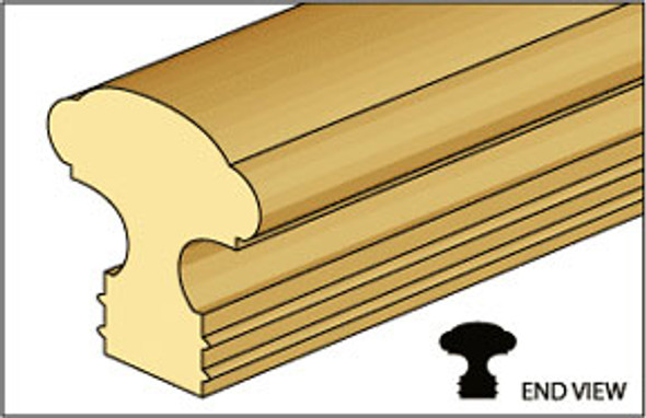 NORTHEASTERN SCALE LUMBER - 1 Inch Scale Dollhouse Miniature - (basswood) Hra-16 Handrail (NE959)