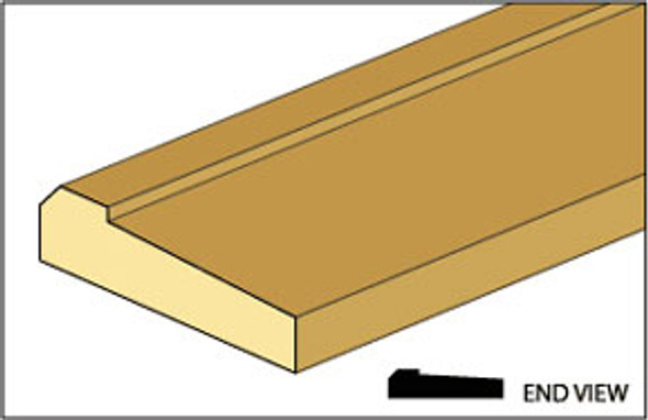 NORTHEASTERN SCALE LUMBER - 1 Inch Scale Dollhouse Miniature - (basswood) Tha-24 Threshold (NE973)