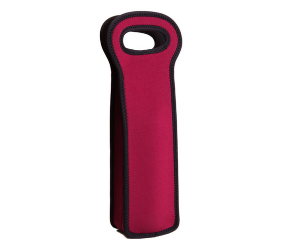 ZEE'S CREATIONS - Neoprene Wine Tote Single Bottle - Burgundy (NP116) 817441016138