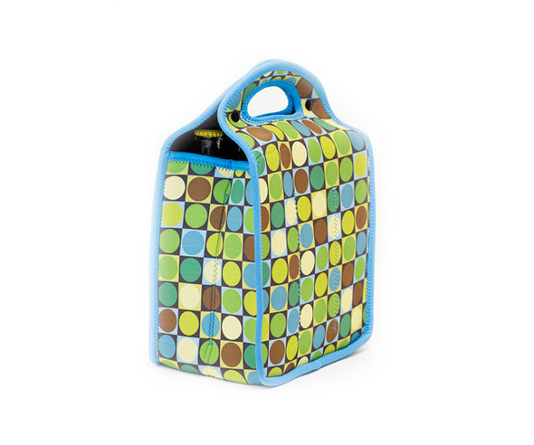 ZEE'S CREATIONS - Neoprene 6-Pack Tote - Circles & Squares (NP304) 817441011614