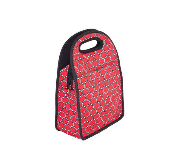 ZEE'S CREATIONS - Neoprene Lunch Tote - Red & Black (NP709) 817441015674