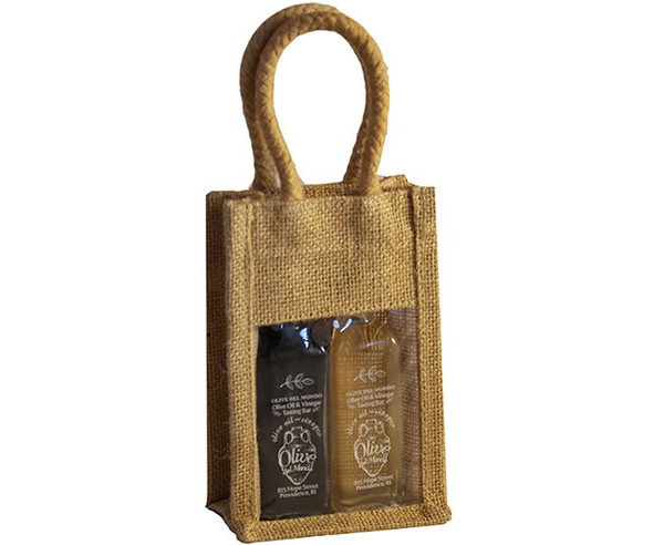 BELLA VITA - OJ2 Sampler Natural - Jute 2 Sample Bottle Olive Oil Bags (OJ2SAMPLERNATUR) 822372202499