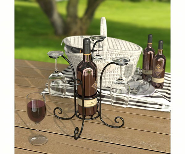 PANACEA - Wine & Bottle Glasses Caddy Carry Bag PAN87939 093432879399