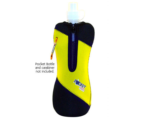ZEE'S CREATIONS - Neoprene Jacket For Pocket Bottles Yellow/Black (PBJ-105) 817441010471