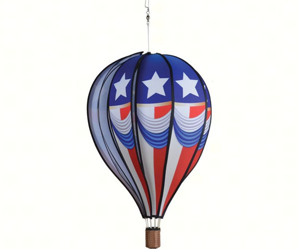 PREMIER DESIGNS - Patriotic 4th Vintage 22 inch Hot Air Balloon Wind Spinner PD25744 630104257446