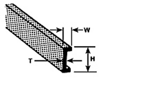 PLASTRUCT - Scale Structural Shapes - 3-16" Channel ABS (C-6) (90044) 764050900443