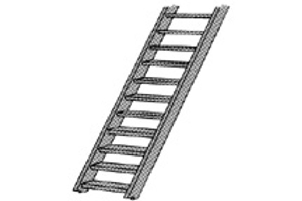 PLASTRUCT - STA-8 O Scale 1:48 Scale ABS Plastic Stair 3'-0" 90444 764050904441