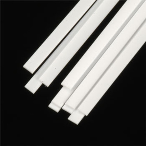 PLASTRUCT - 90725 Plastic Styrene Rectangle Strip Stock .020x.100x10" (10) 764050907251