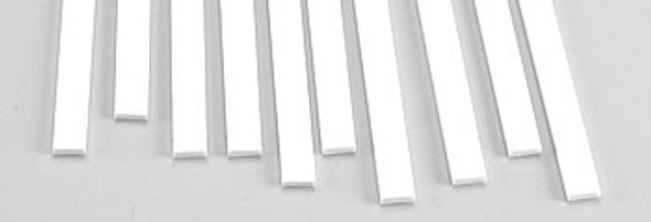 PLASTRUCT - 90769 Plastic Styrene Rectangle Strip Stock .080x1/4x10 (10) 764050907695