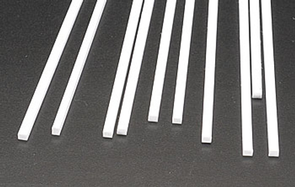 PLASTRUCT - 90776 Plastic Styrene Rectangle Strip Stock .100x1/8x10 (10) 764050907763