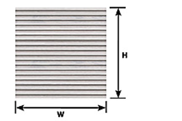 PLASTRUCT - Scale Plastic Pattern Sheet - HO (1:100) CORRUGATED SIDING SHEET (2 Pack) (91509) 764050915096