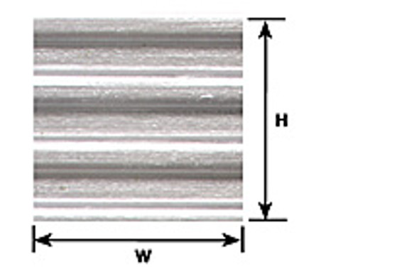 PLASTRUCT - Scale Plastic Pattern Sheet - 1:16 CORRUGATED SIDING SHEET (2 Pack) (91522) 764050915225