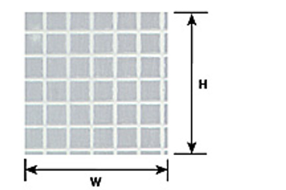 PLASTRUCT - Scale Plastic Pattern Sheet - 15/64" SQUARE TILE SHEET - (2 Pack) (91544) 764050915447