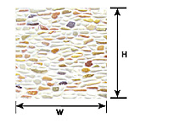 PLASTRUCT - Scale Plastic Pattern Sheet - HO (1:100) FIELD STONE SHEET (2 Pack) (91563) 764050915638