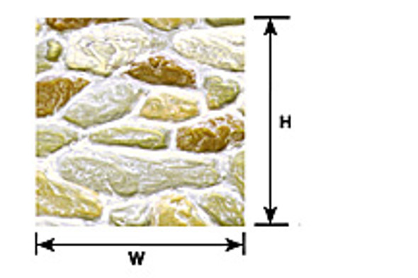 PLASTRUCT - Scale Plastic Pattern Sheet - G (1:24) FIELD STONE SHEET (2 Pack) (91564) 764050915645