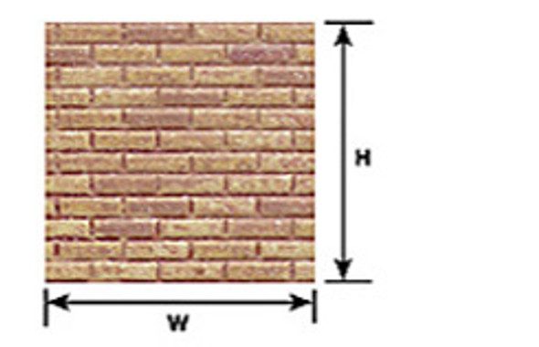 PLASTRUCT - Scale Plastic Pattern Sheet - G (1:24) BRICK SHEET (2 Pack) (91604) 764050916048