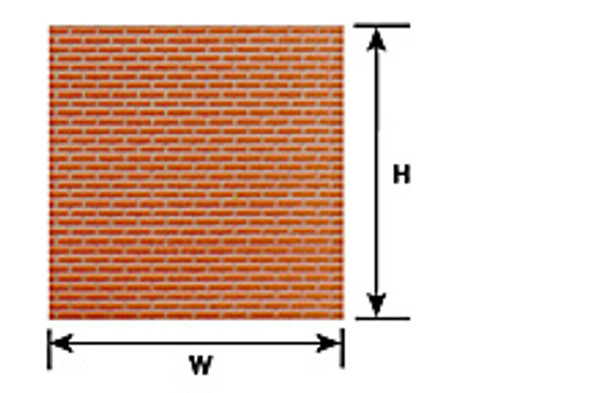 PLASTRUCT - Scale Plastic Pattern Sheet - HO (1:100) BRICK SHEET (2 Pack) (91611) 764050916116