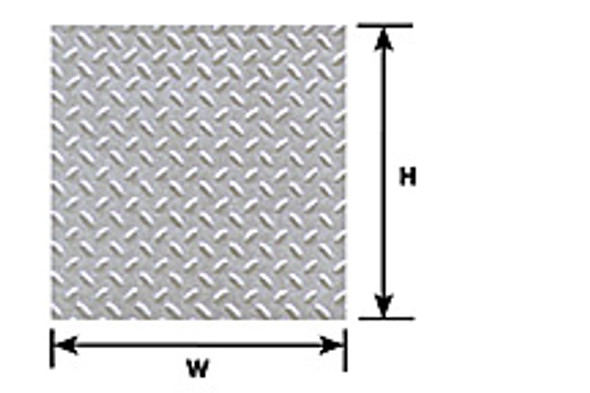 PLASTRUCT - Scale Plastic Pattern Sheet - Diamond Plate (O scale) (91684) 764050916840
