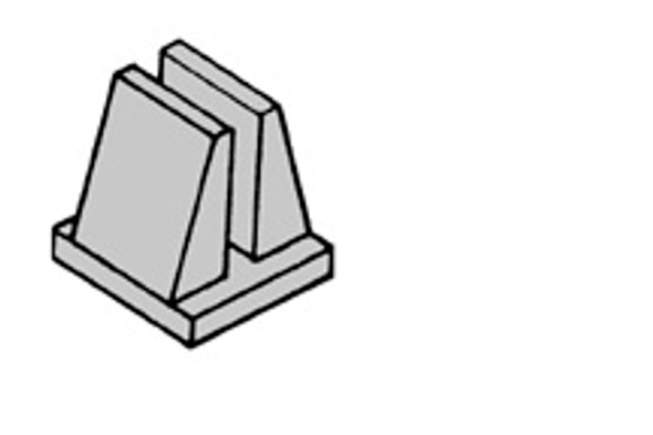 PLASTRUCT - Scale Structural Shapes - Column Base Mount (FOR H-6) (95412) 764050954125