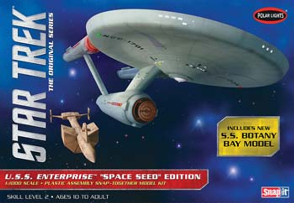 POLAR LIGHTS 1/1000 Scale Star Trek TOS USS Enterprise Space Seed Ed Plastic Model Kit (908) 849398002063