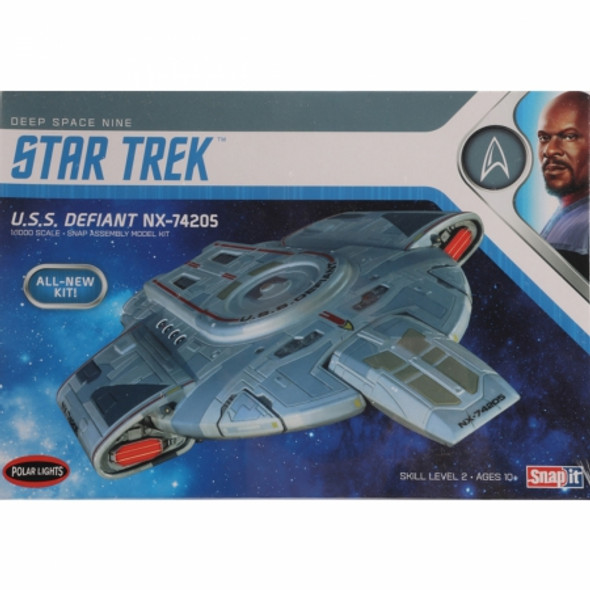POLAR LIGHTS - 1/1000 Scale Star Trek USS Defiant Plastic Model Space SyFy Kit - Snap Kit (952) 849398016169