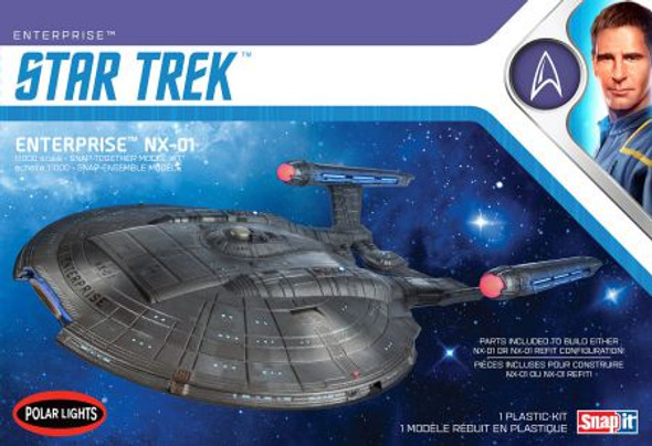 POLAR LIGHTS - Star Trek NX-01 Enterprise Snap Kit - (966M) 849398030011