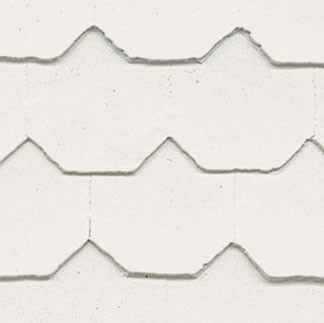 PRECISION PRODUCTS - 1 Inch Scale Dollhouse Miniature Plastic Styrene Pattern Sheet Stock - Octagon Shingles (PRE1139)