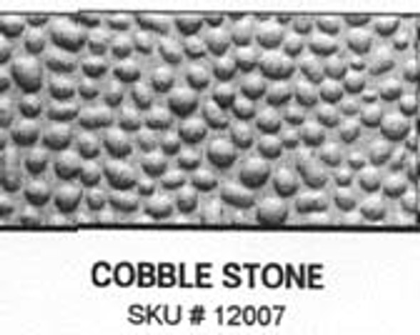 PRECISION PRODUCTS - Half Scale (1/2" Scale) Dollhouse Miniature Plastic Styrene Pattern Sheet Stock - Cobble-stone Road (PRE1207)