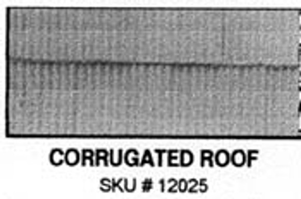 PRECISION PRODUCTS - Half Scale (1/2" Scale) Dollhouse Miniature Plastic Styrene Pattern Sheet Stock - Corrugated Roofing (PRE1225)