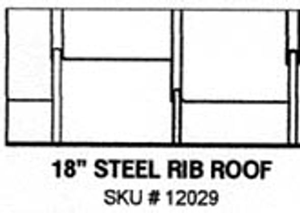 PRECISION PRODUCTS - Half Scale (1/2" Scale) Dollhouse Miniature Plastic Styrene Pattern Sheet Stock - Steel Roof (PRE1229) 749939324213