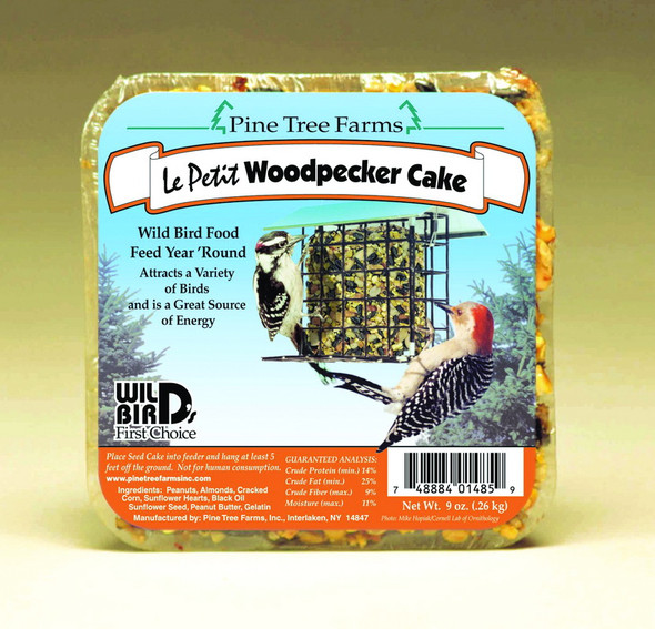 PINE TREE FARMS - LePetit Woodpecker Cake - 6 PACK - Wild Bird Food - 9 oz. (PTF1485) 748884014859