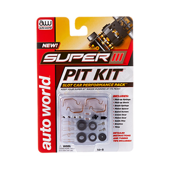 AUTOWORLD - Super III Pit Kit / Tune-Up for HO Scale Slot Cars (00301) 849398006313