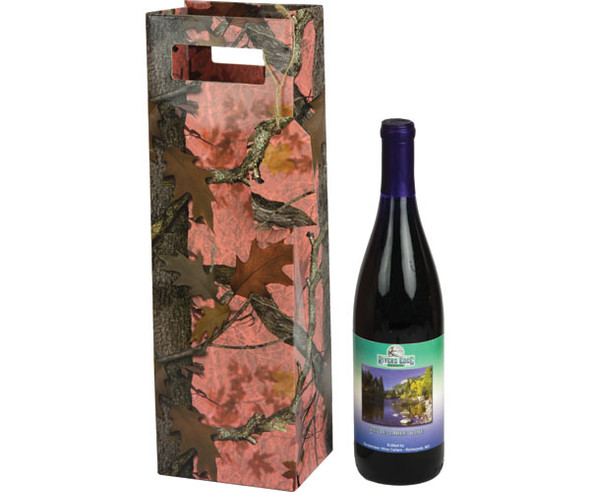 RIVER'S EDGE - Pink Camo Wine Gift Bag REP2283 643323922835