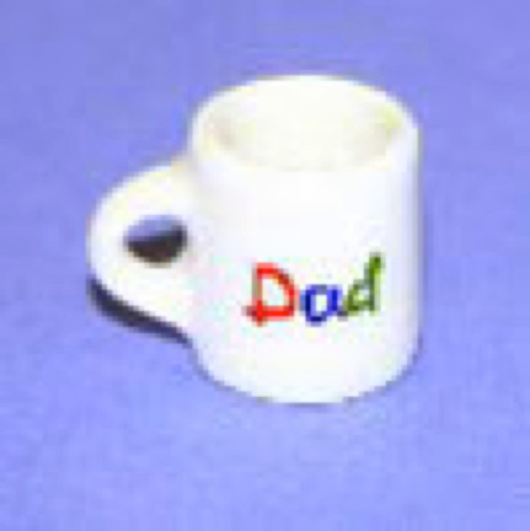 RAINDROP MINIATURES - 1" Scale Dollhouse Miniature - Dad Mug (138)