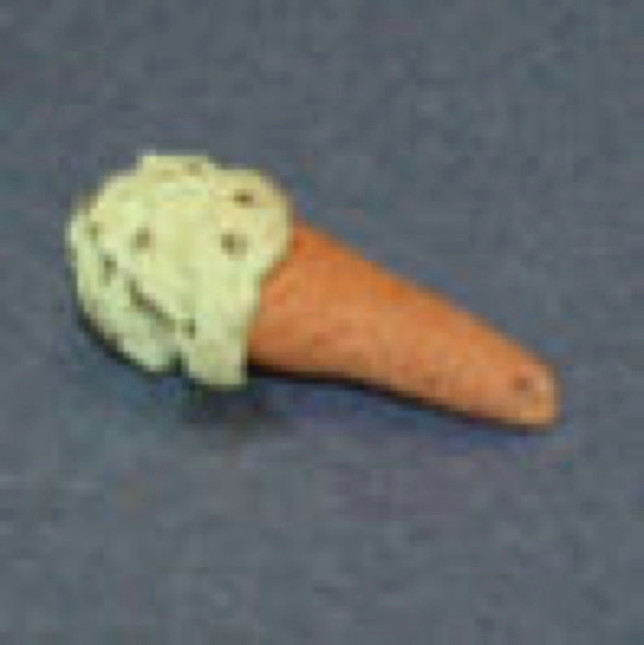 RAINDROP MINIATURES - 1" Scale Dollhouse Miniature - Ice Cream Cone - Mint Chip (159)