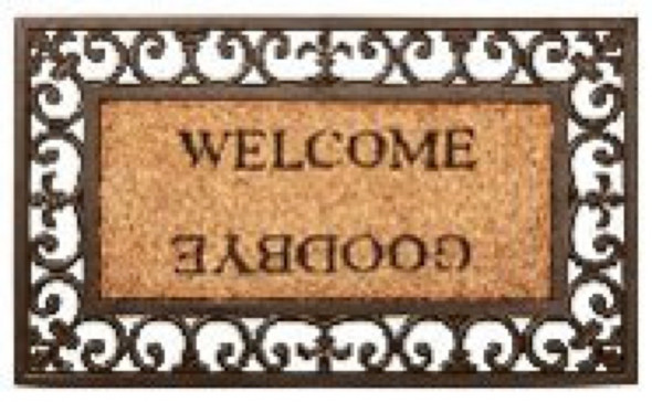 RAINDROP MINIATURES - 1" Scale Dollhouse Miniature - Welcome or Goodbye Mat (165)