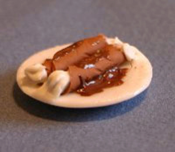 RAINDROP MINIATURES - 1" Scale Dollhouse Miniature - Cannolis - Chocolate (25)