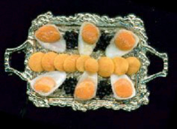 RAINDROP MINIATURES - 1" Scale Dollhouse Miniature - Oyster Platter (70)